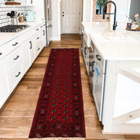 Handmade Wool Bokhara Runner 77 x 191 cm (ID G22936)