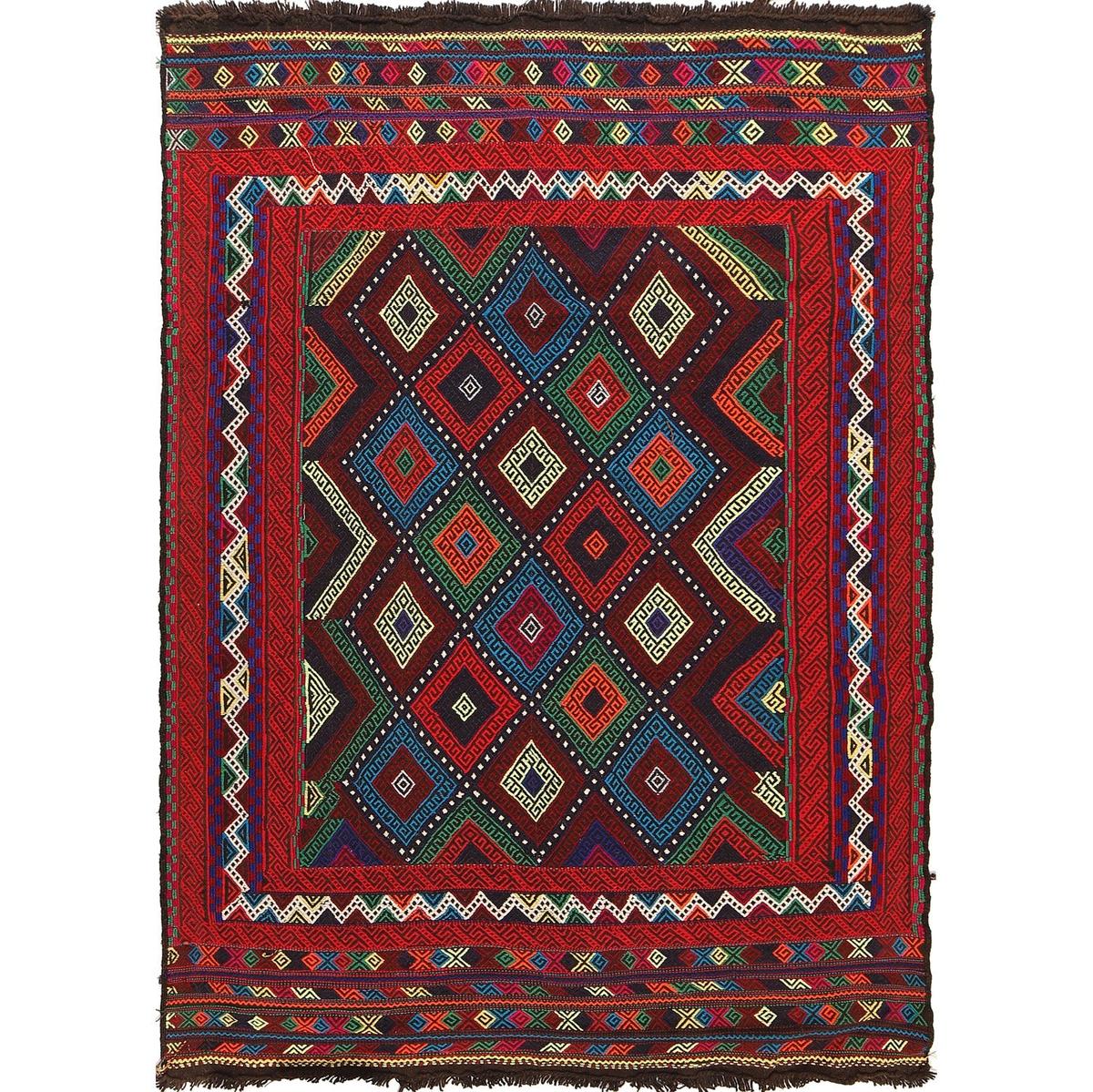 Hand Knotted Suzani Kelim 4' 7" x 6' 4" (ft) - No. G23648
