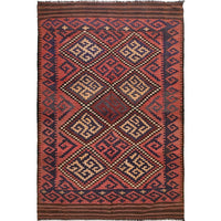 Handmade Multi Kilim  6' 1" x 9' 2" (ft) - No. G23675