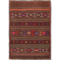 Handmade Oriental Laghari Kilim Rug – 156 × 233 cm | Wool Flatweave Dhurrie