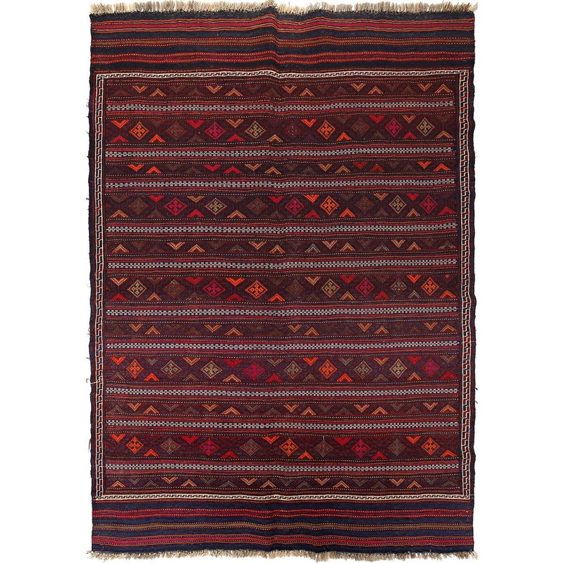 Bedroom Flatweave Kilim 4' 9" x 7' 1" (ft) - No. G24442