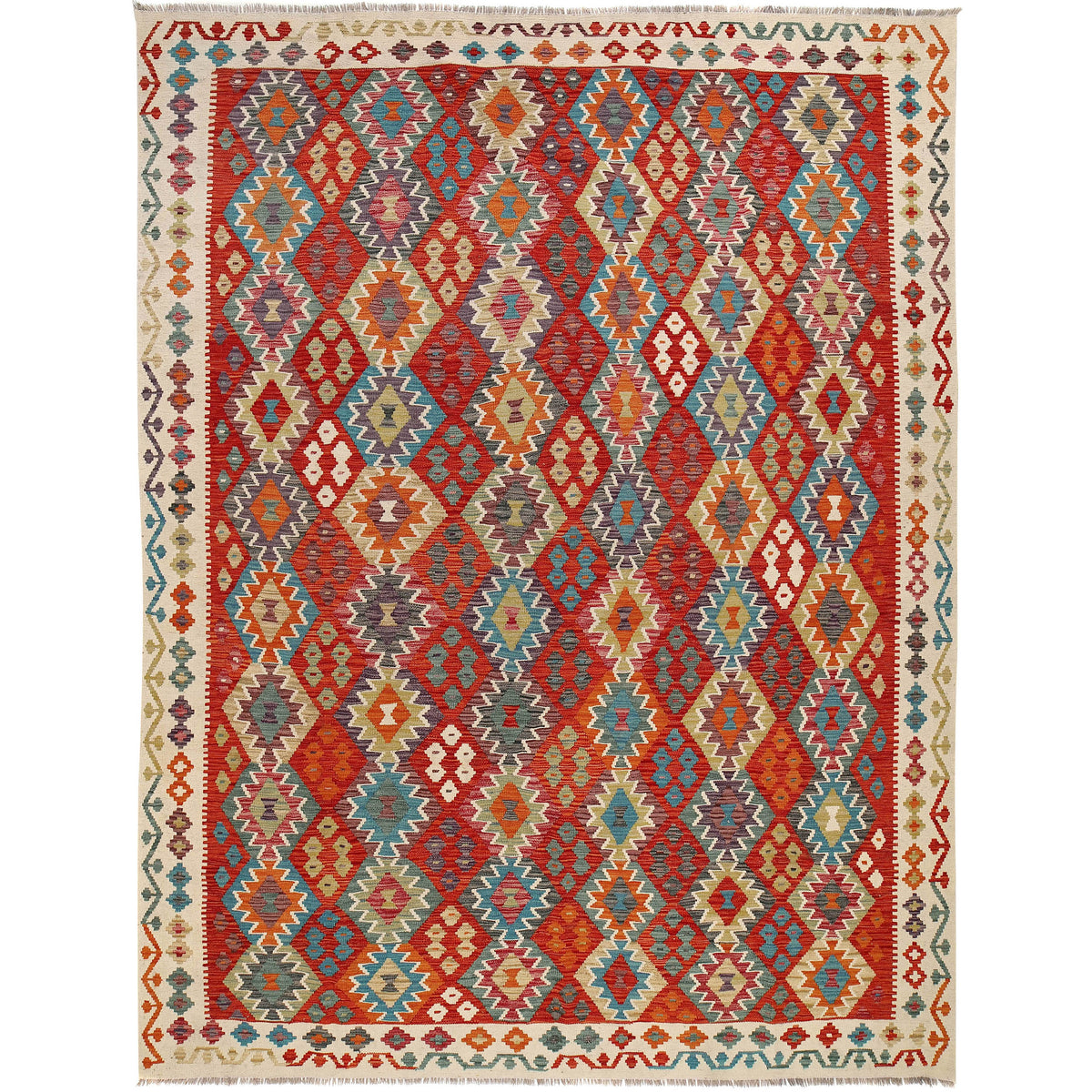 Handmade Vegetable Kilim 8' 3 x 11' 1 (ft) - No. G25074