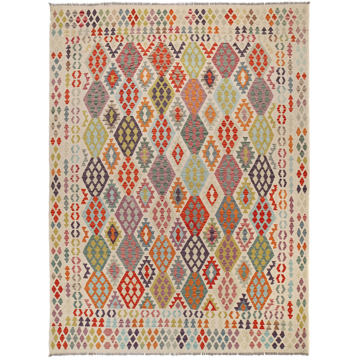 Handmade Vegetable Kilim 8' 4 x 11' 4 (ft) - No. G25076