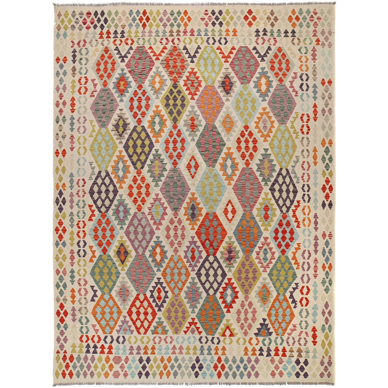 Handmade Vegetable Kilim 8' 4 x 11' 4 (ft) - No. G25076