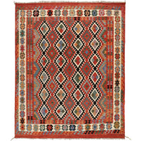 Handmade Vegetable Kilim 7' 9 x 9' 6 (ft) - No. G25378