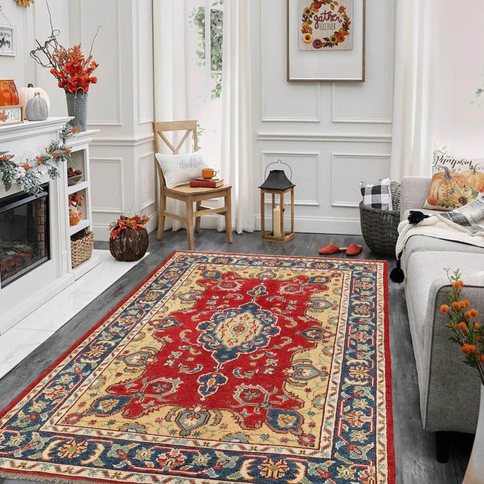 Hand-Knotted Heriz Wool Rug 123 x 176 cm (ID G27093)
