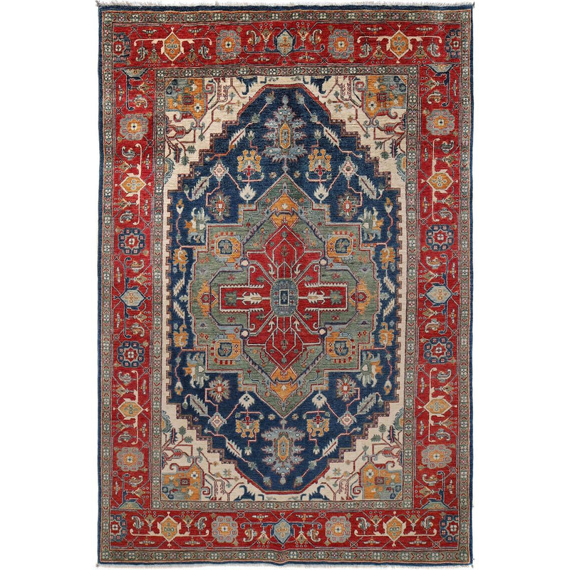 Handmade Heriz Wool Area Rug Premium Oriental 198x217cm (ID G27117)