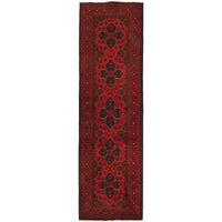 Handmade Red Khal Mohammadi Wool Runner 31x112in (ID G29259)
