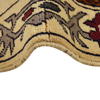 Handmade Ivory Wool War Rug 50 x 73in (ID G31653)