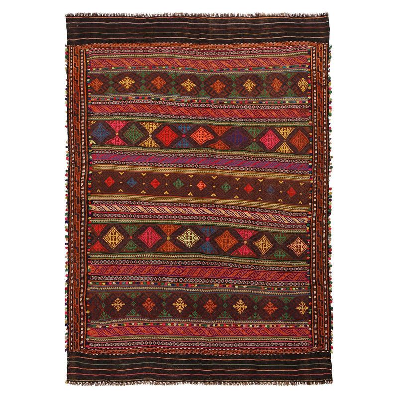 Entryway Flatweave Kilim 4' 10" x 7' 0" (ft) - No. G31685