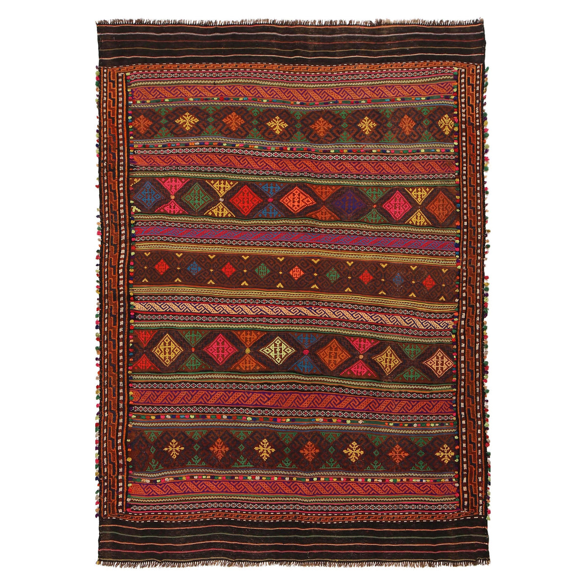 Entryway Flatweave Kilim 4' 10" x 7' 0" (ft) - No. G31685