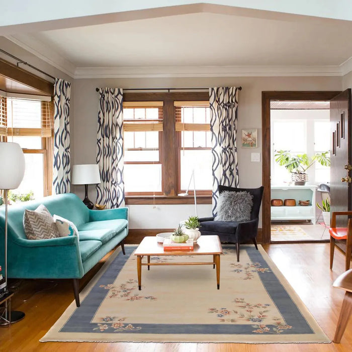 Handmade Wool Kashan Floral Area Rug 286 x 360 (cm) (ID G33012)