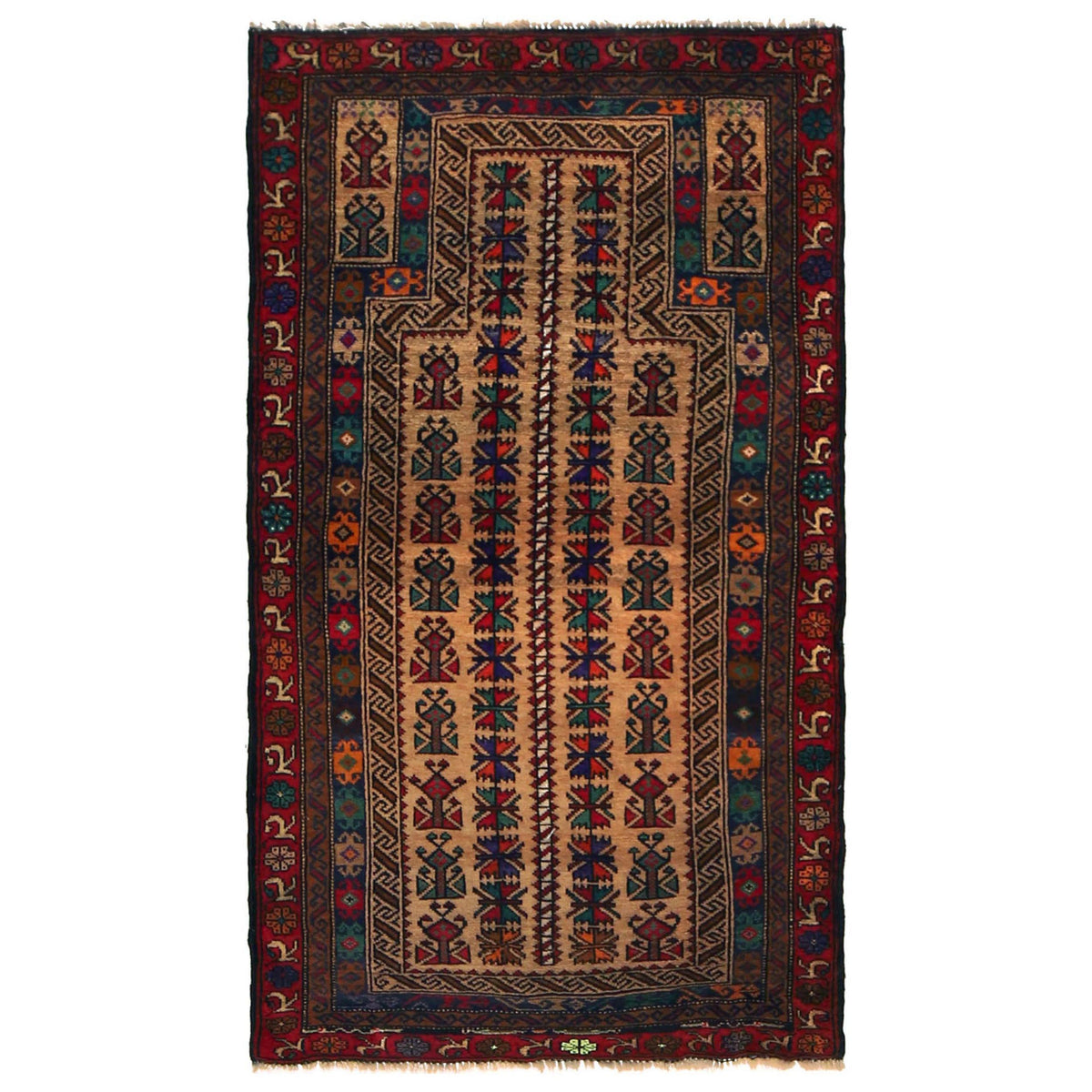 Handmade Prayer Rug 2' 8" x 4' 8" (ft) - No. G35863