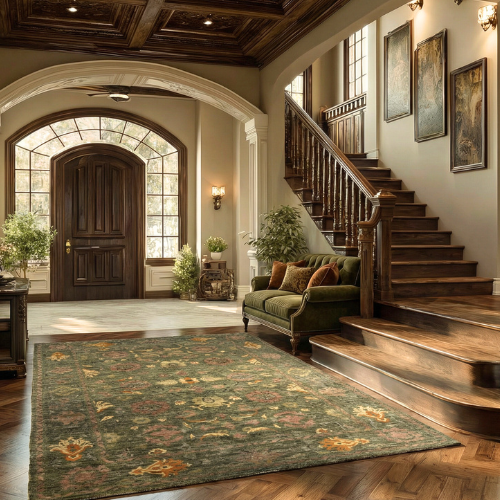 Olive & Rust Antique Class Rug 154 × 244 cm (5 x 8)