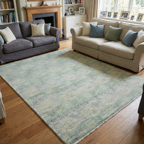 Ivory & Celadon Gallery Rug 244 × 305 cm (8 x 10)