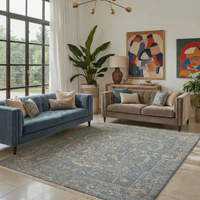 Dijon Blue Ornament Rug 244 × 305 cm (8 x 10)