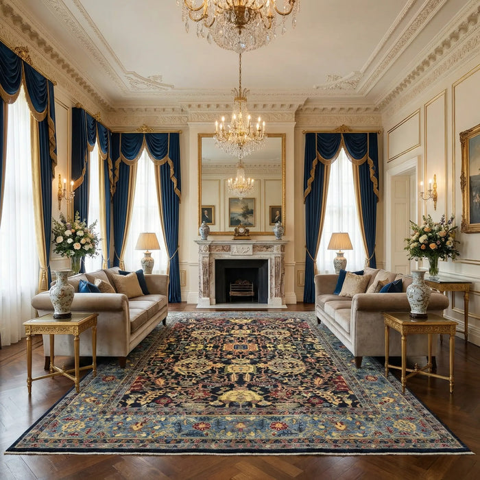 Empire of Sapphire & Gold Rug 244 × 305 cm