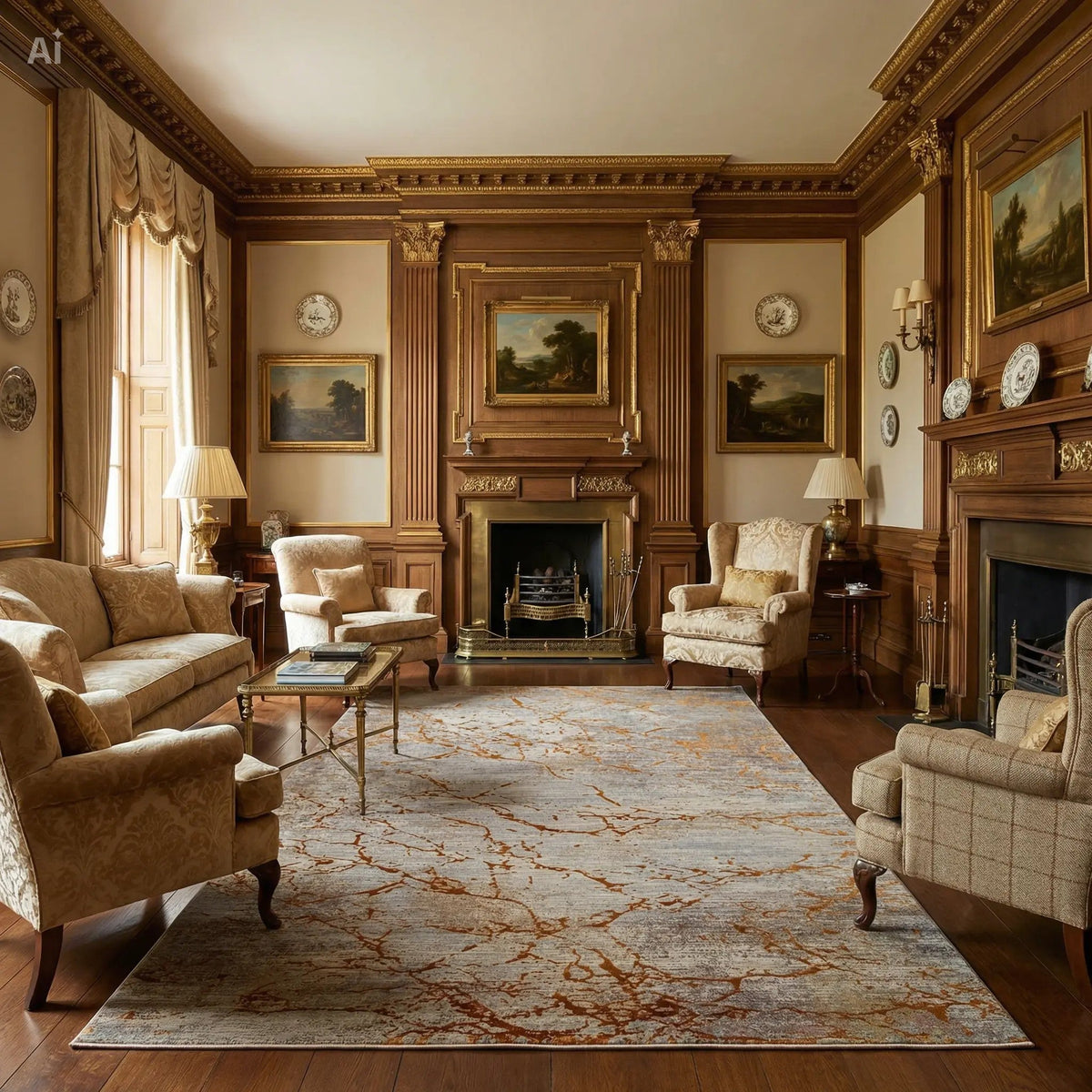 Copper Vein Horizon Rug - Aladdinrugs