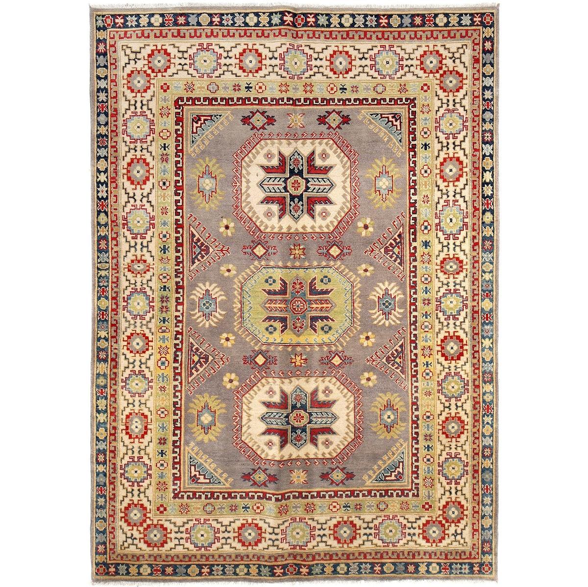 Handmade Kazak Wool Area Rug 67 by 96 in (ID:P26483)