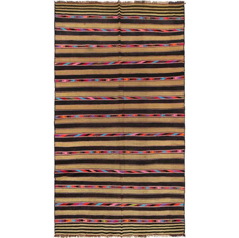 Hand Knotted Multi Kilim 5' 6" x 10' 0" (ft) - No. P27009