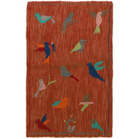 Handmade Embroidery Kilim Red Rug – 79 x 125 cm – P35160