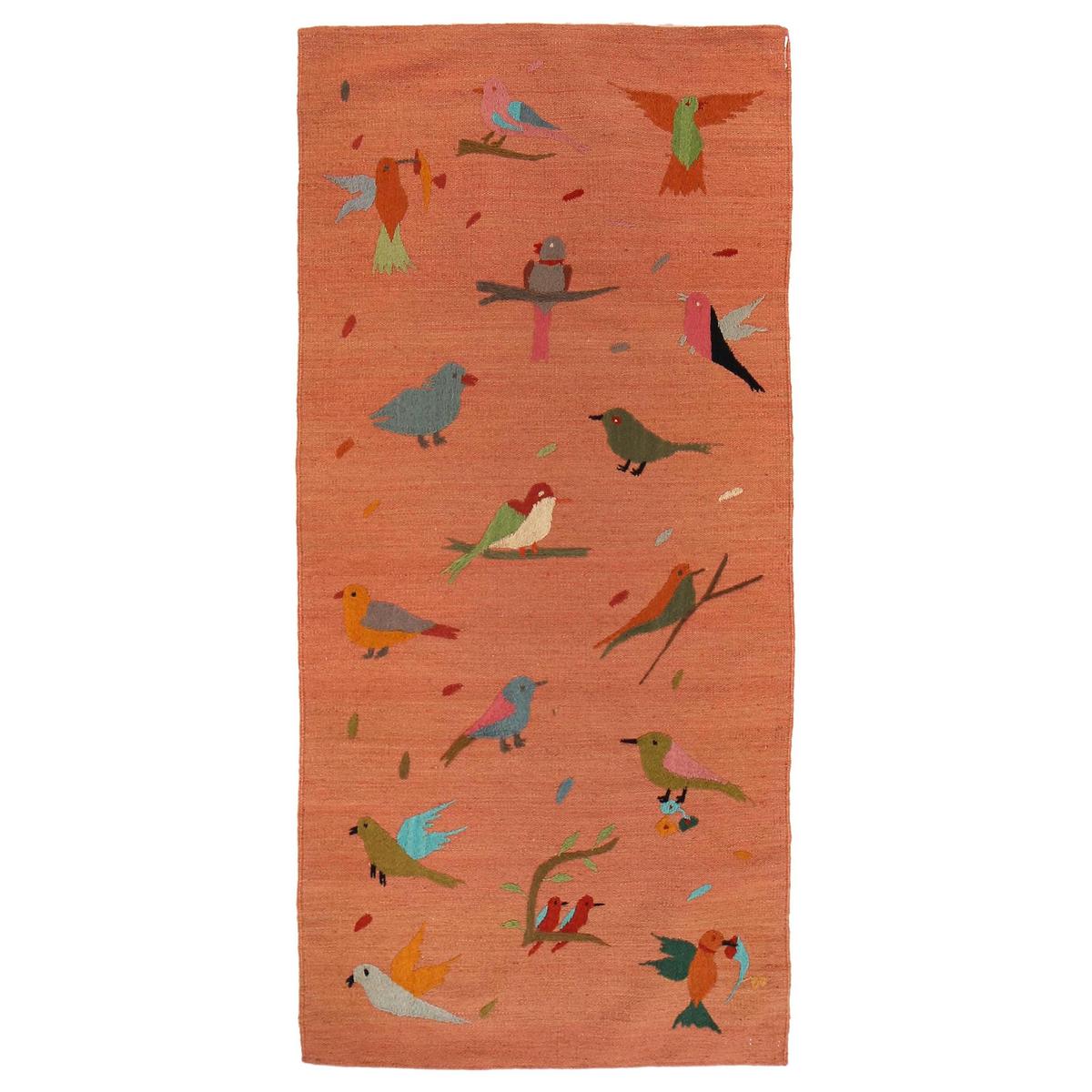 Embroidery Kilim Rug – 83 x 180 cm – Carpet ID P35163