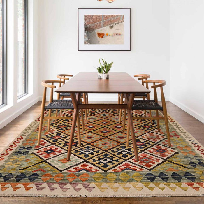 Handmade Vegetable Kelim 5' 7" x 7' 11" (ft) - No. P35224