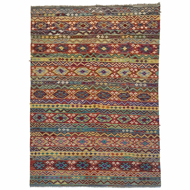 Handmade Vegetable Kelim 7' 11 x 11' 3 (ft) - No. P35383