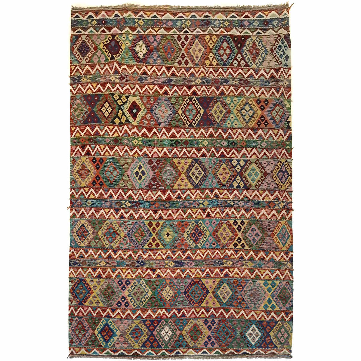 Handmade Vegetable Kilim 8' 2 x 11' 2 (ft) - No. P35384