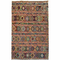 Handmade Vegetable Kilim 8' 2 x 11' 2 (ft) - No. P35384