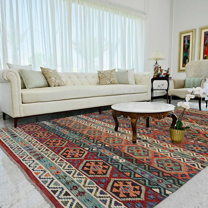 Handmade Vegetable Kelim 8' 3 x 11' 6 (ft) - No. P35385