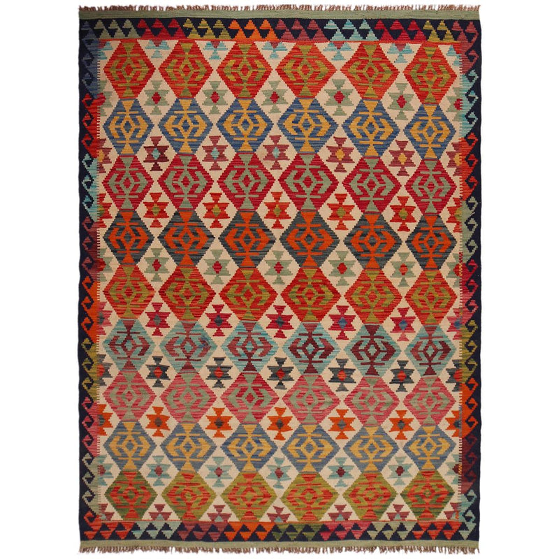 Handmade Vegetable Kilim 5' 8" x 7' 9" (ft) - No. P35993