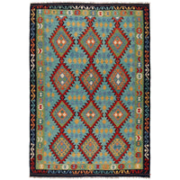 Handmade Vegetable Kelim 6' 7" x 9' 7" (ft) - No. P36074