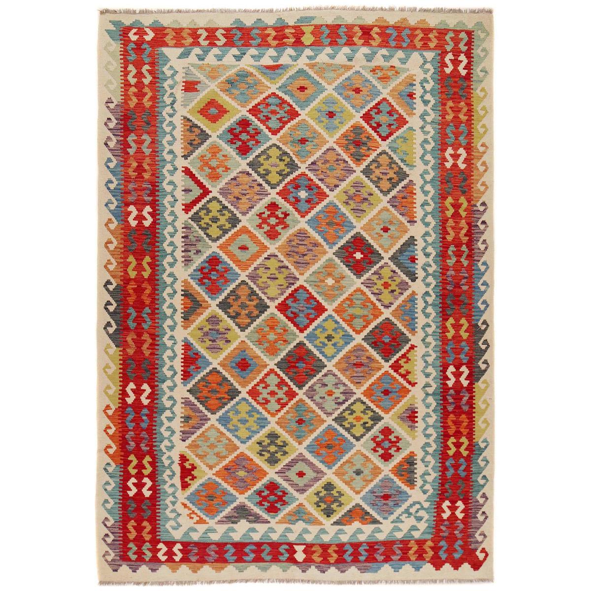 Handmade Vegetable Kilim 6' 8" x 9' 9" (ft) - No. P36075
