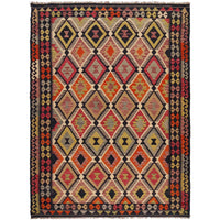 Handmade Vegetable Kelim 6' 4" x 9' 7" (ft) - No. P36076