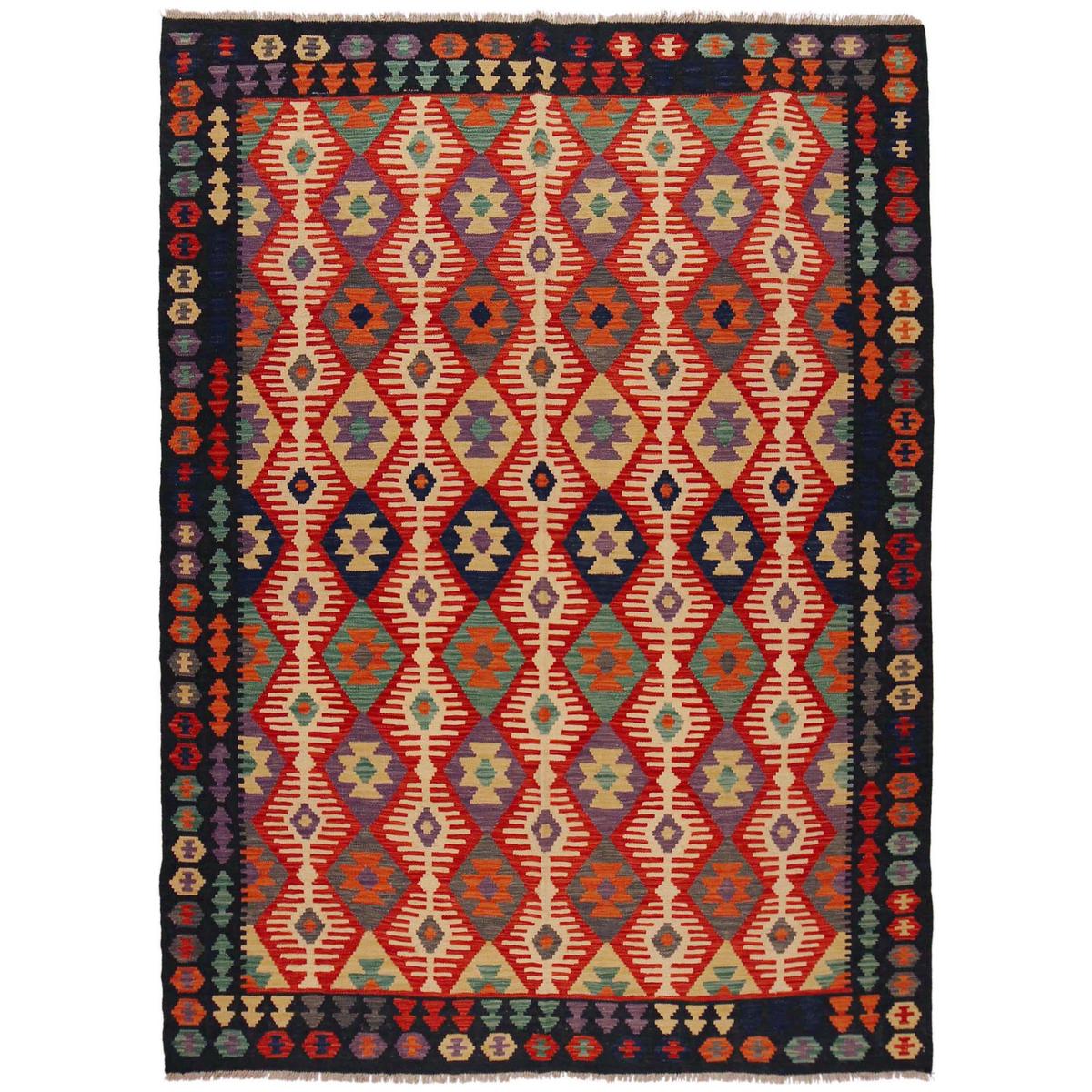 Handmade Wool Kilim Area Rug 175 x 240 cm (ID-P36080)
