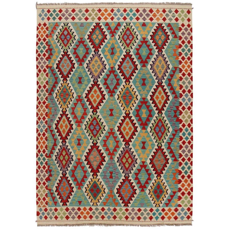 Handmade Vegetable Kelim 5' 9" x 8' 2" (ft) - No. P36081