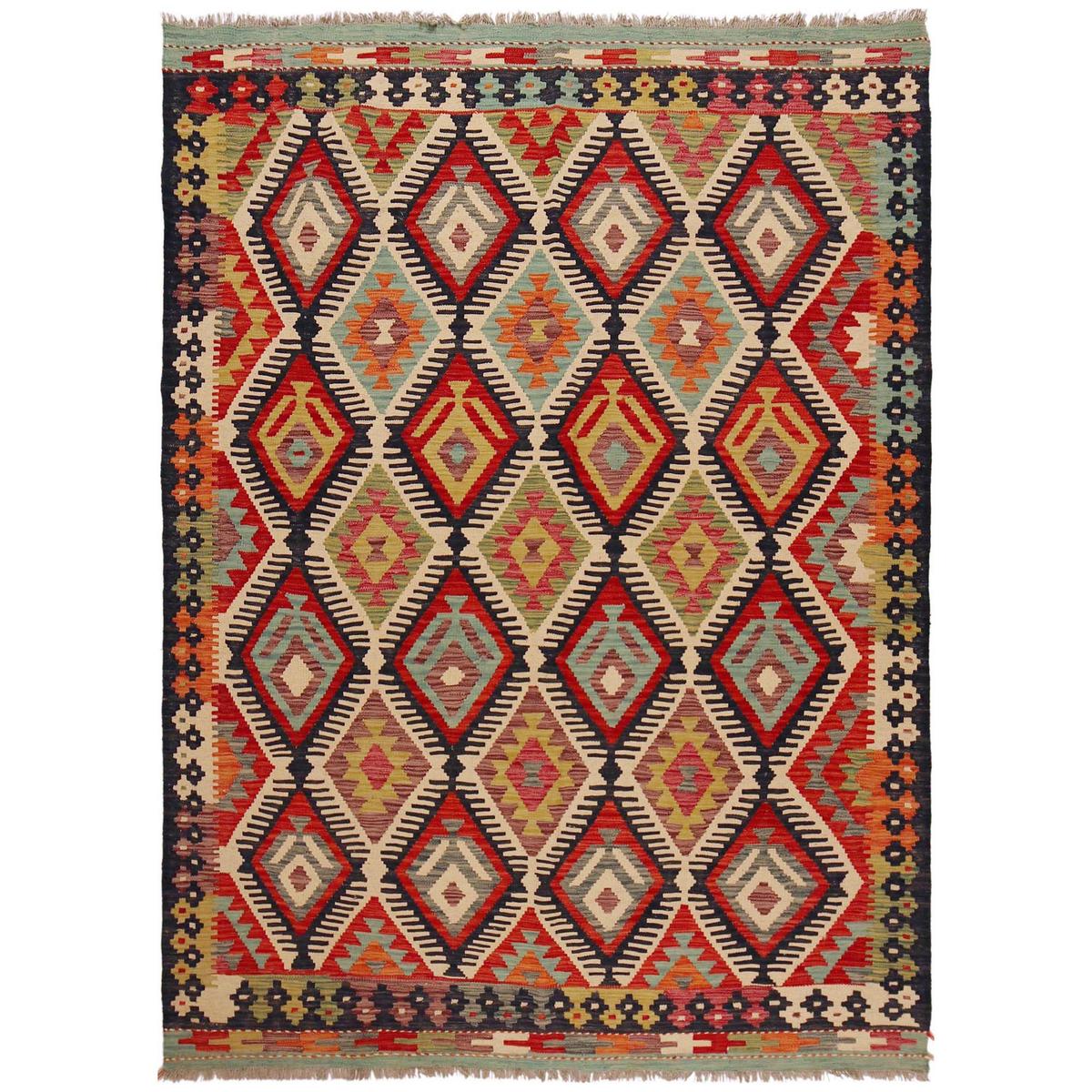 Handmade Wool Kilim Area Rug, Premium Oriental Carpet (ID P36085)