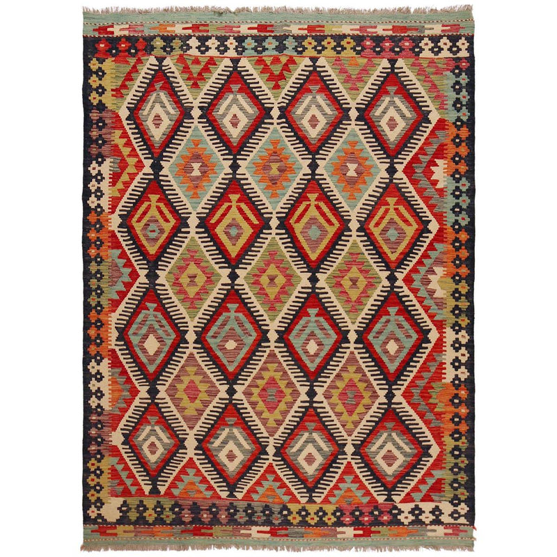 Handmade Vegetable Kilim 5' 9" x 7' 10" (ft) - No. P36085