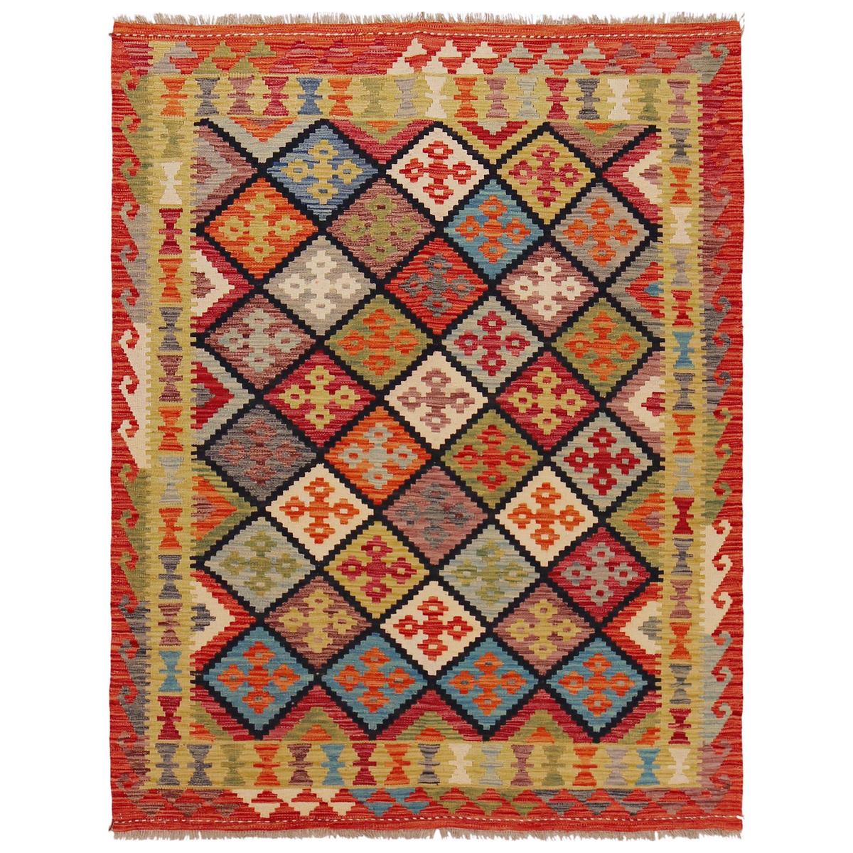 Handmade Vegetable Kilim 4' 11" x 6' 4" (ft) - No. P36097