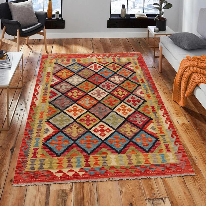 Handmade Vegetable Kilim 4' 11" x 6' 4" (ft) - No. P36097