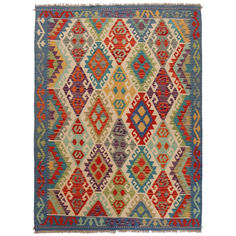 Handmade Vegetable Kilim 5' 0" x 6' 9" (ft) - No. P36099