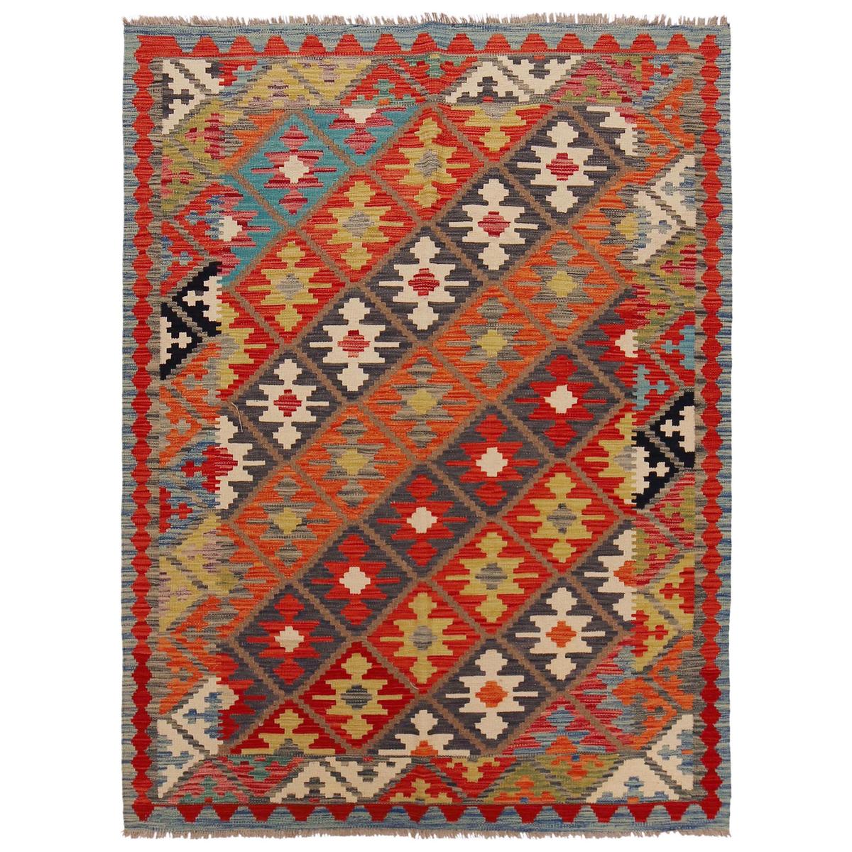 Handmade Wool Kilim Carpet 150 x 199 cm (ID P36102)