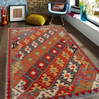 Handmade Wool Kilim Carpet 150 x 199 cm (ID P36102)