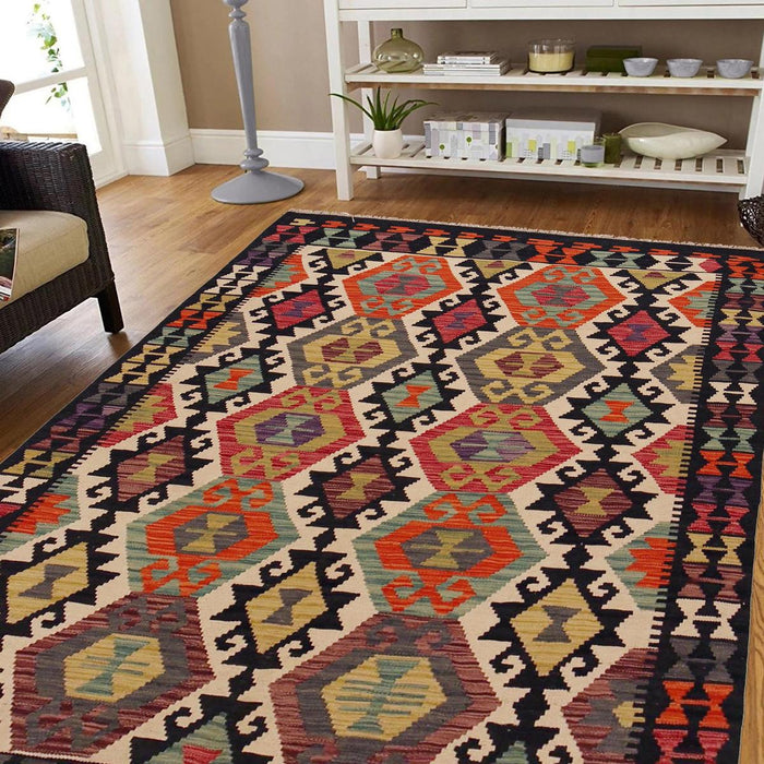 Handmade Wool Area Rug 154 x 193 cm (ID P36103)