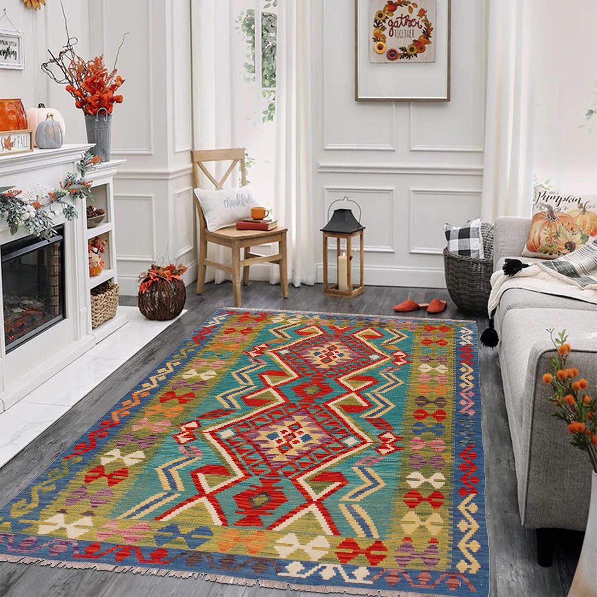 Handmade Wool Area Rug 48 x 67 in (ID P36119)