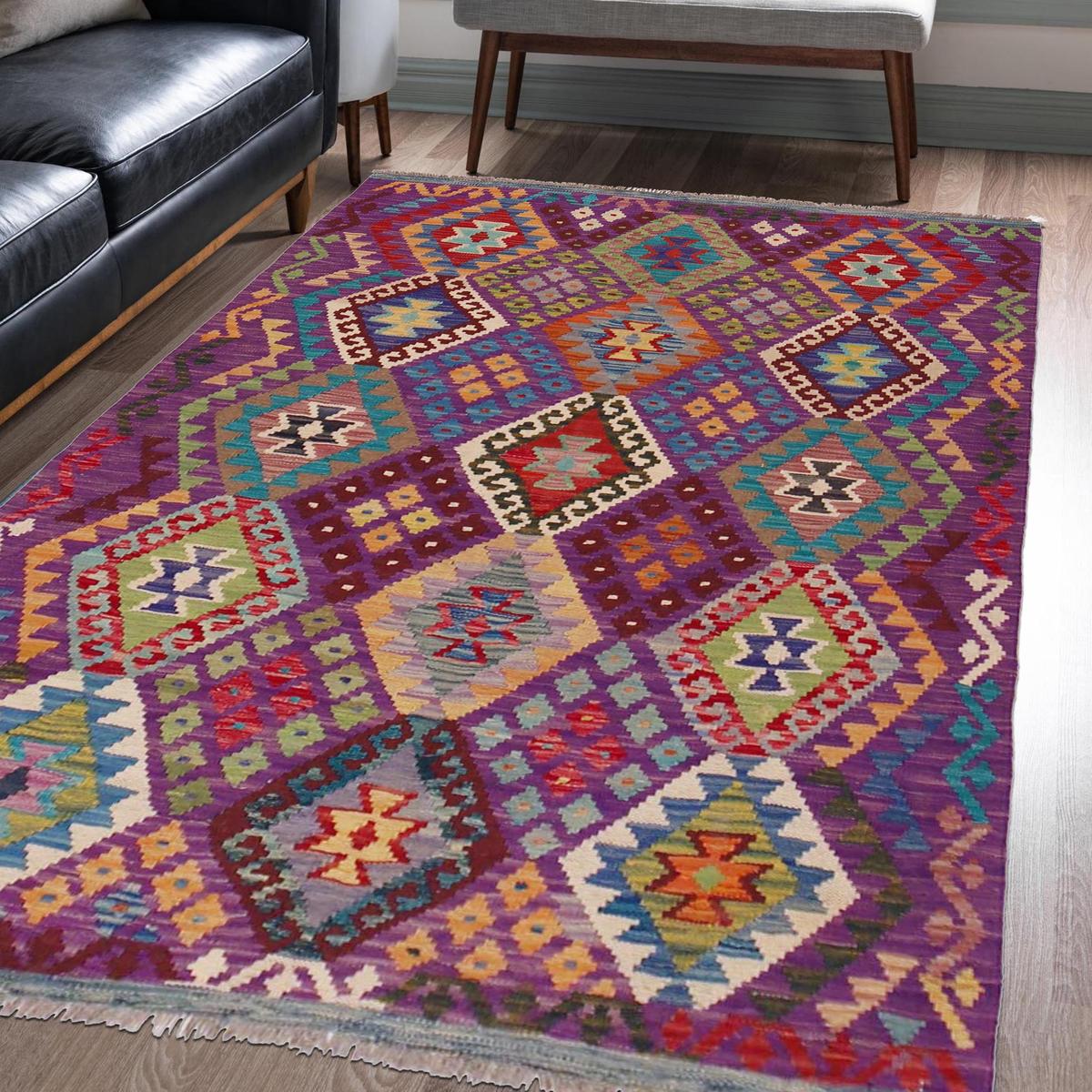 Handmade Wool Area Rug 128 x 180 (cm) (ID P36128)