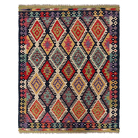 Handmade Wool Kilim Rug 158 x 200 cm (ID P36142)