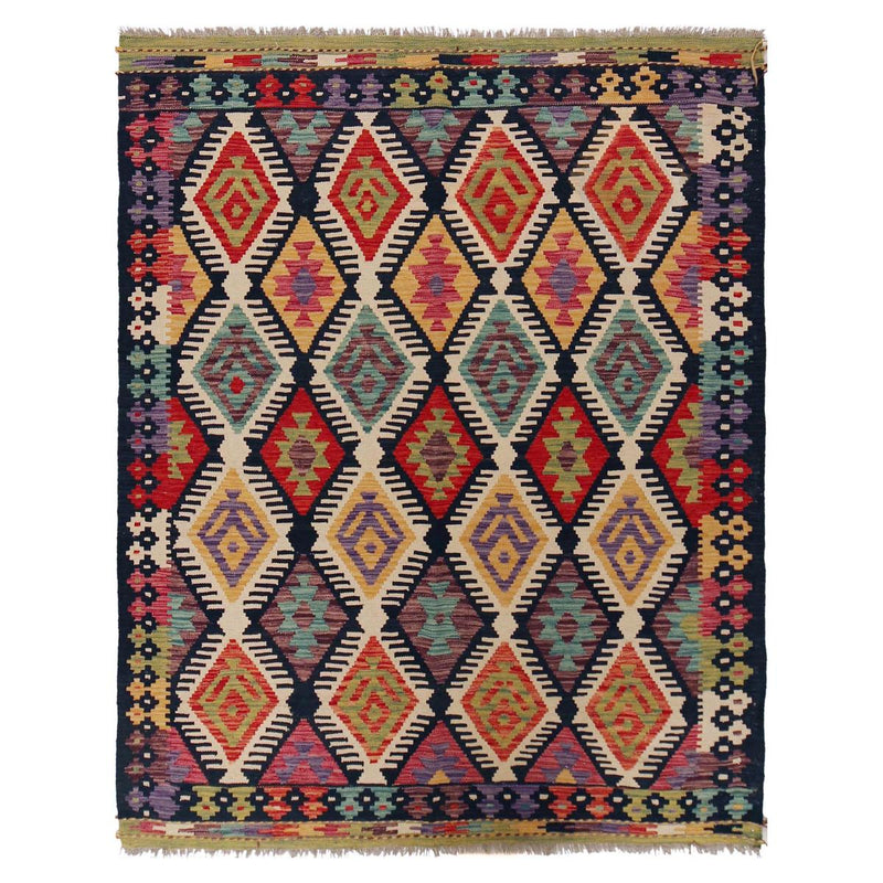 Handmade Wool Kilim Rug 158 x 200 cm (ID P36142)