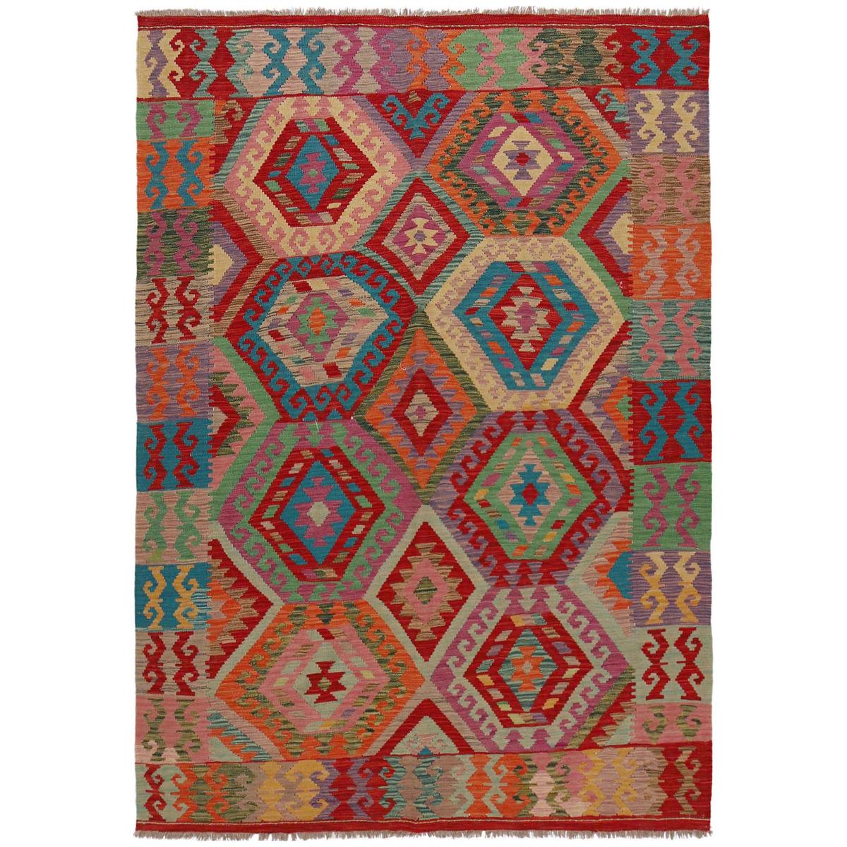 Handmade Vegetable Kilim 5' 8" x 8' 1" (ft) - No. P36146